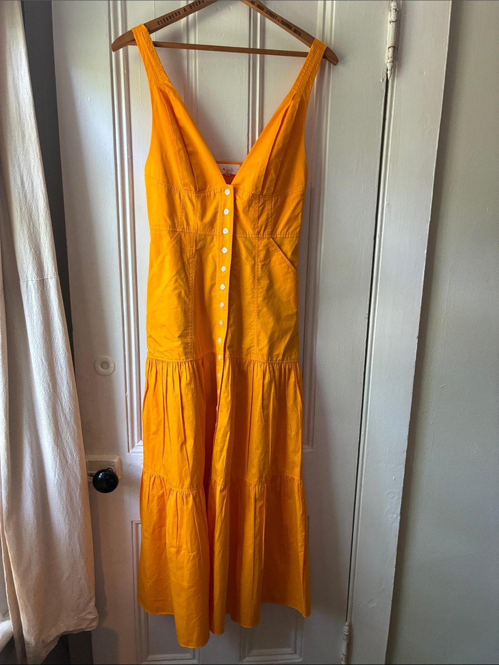 A.L.C. Jordyn Tiered Midi Dress in Marigold/Orange size 4
Worn once